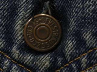 60s Vintage Levis Big E Denim Jean Trucker Jacket Approx. Patches Size 