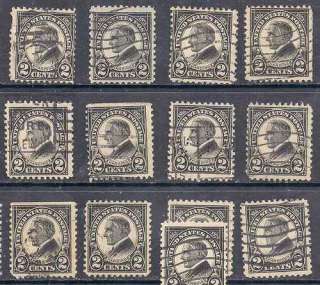 US big lot of 44 stamps  #610 2¢ Harding Issue Memorial  