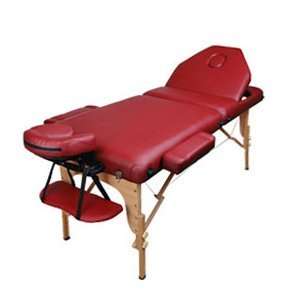 Portable Useful Grand 3 Inch In Burgundy Wood Massage Table For Body 