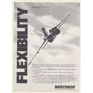  1979 Northrop F/A 18 Hornet Prototype Aircraft Flexibility 