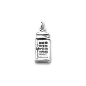    Rembrandt Charms Phone Booth Cookie Charm, 14K White Gold Jewelry