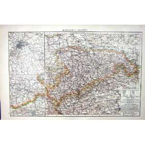   MAP c1897 SWITZERLAND ENVIRONS DRESDEN BOHEMIA SILESIA