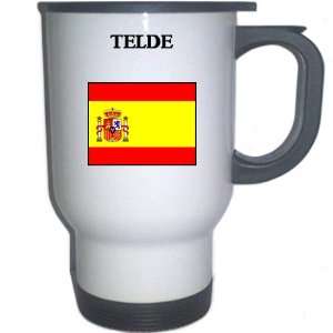  Spain (Espana)   TELDE White Stainless Steel Mug 