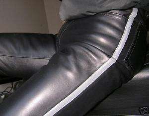 Pure 100% Leather Mens Jeans (1 Piece Panels) Breeches Biker BLUF 