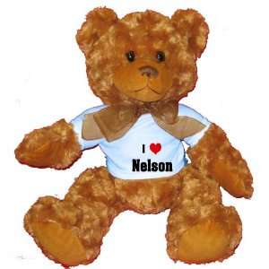   Love/Heart Nelson Plush Teddy Bear with BLUE T Shirt Toys & Games