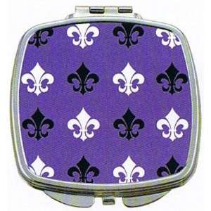  GLAM Designer Mirror Compact, Purple Passion Pattern 