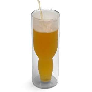  Bottoms Up Frosted Beer Glass