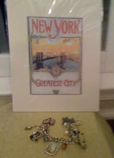 New York The Greatest City 10 x 8 Print + NYC Charm Bracelet Ground 