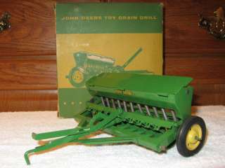 Vintage 1950s John Deere Cast Iron Toy Grain Drill Mint w/ Original 