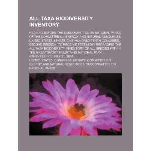  All Taxa Biodiversity Inventory hearing before the 