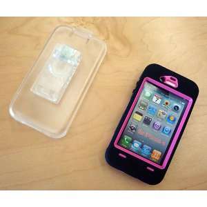   4G BLACK PINK DOUBLE LAYER PROTECTIVE CASE + HOLSTER CLIP INCLUDED