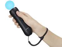 PlayStation Move controller in hand pointed to the left with wrist 