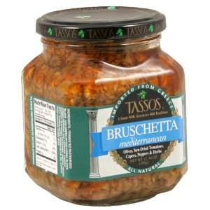 Tassos, Brushetta Mediterranean, 12.36 Ounce (6 Pack)  