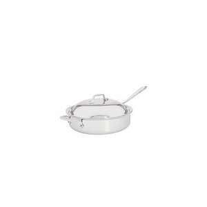 Stainless Steel Brown & Braise 4 Quart Covered Saute Pan  