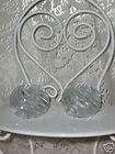 SWIRL CLEAR GLASS CANDLE HOLDERS 4 TAPERS  
