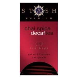 Stash Tea Decaffeinated   Chai Spice 18 foil tea bags (Pack of 8 