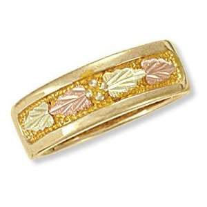  10K Black Hills Gold Womens Wedding Band with Leaves from 