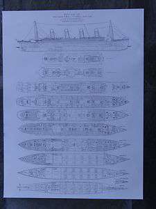 Titanic Blueprint Poster  