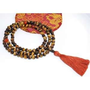 8mm Tigers Eye Mala Buddhist Prayer Beads (Made and Shipped From the 