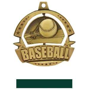 Custom Baseball Medals GOLD MEDAL / HUNTER RIBBON 2.25 SPINNER Custom 