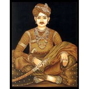 Miniature Paintings   Rajput Prince   This Price is for Size   26 in x 