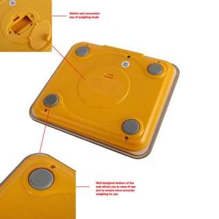 New 150KG/330LB Digital Body Fitness Fat Weight Scale Yellow  