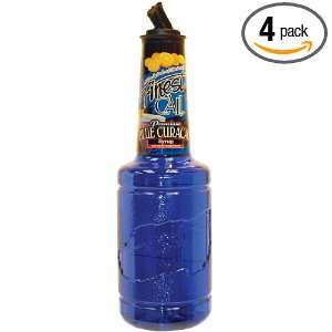 Finest Call Blue Curacao, 33.81 Ounce Bottles (Pack of 4)