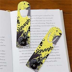 Personalized Bookmarks   Yellow Guitar