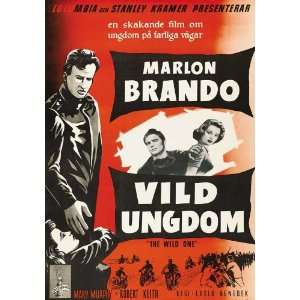  The Wild One Poster Swedish 27x40 Marlon Brando Lee Marvin 