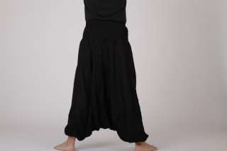   Pants Trousers Jumpsuit LONG Hippy Hippie Boho Black al006d  