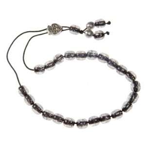  Worry Beads   Classic   Black & Clear With Sparkles   1 pc 