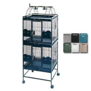 A and E Double Stack Playtop Bird Cage Black