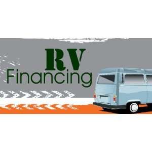    3x6 Vinyl Banner   RV Financing Tire Tracks 