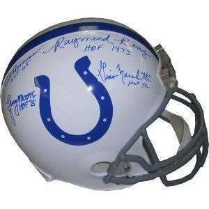 Baltimore Colts signed Hall of Fame Full Size Replica Helmet 4 Sigs 