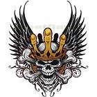 SKULL DECAL GRAPHIC for MOTORCYCLE WINDSCREENS CROWN WING TRIBAL