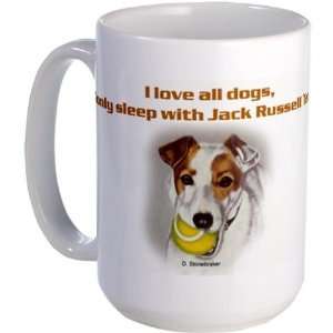  I only sleep with Jack Russel Dog breeds Large Mug by 