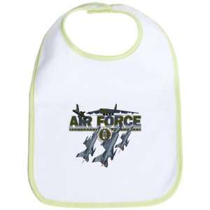  Baby Bib Kiwi US Air Force with Planes and Fighter Jets 