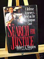 OJ SIMPSON TRIAL SIGNED BOOK THE SEARCH FOR JUSTICE  