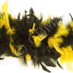  Yellow and Black Feather Boa 