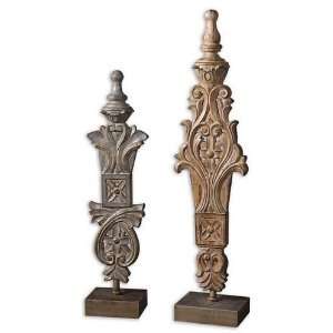  Taiki Large Finials S/2 by Uttermost