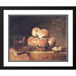 Chardin, Jean Baptiste Simeon 34x28 Framed and Double Matted A Basket 