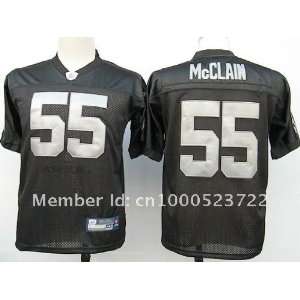 mix order oakland raiders #55 rolando mcclain 55 black color football 