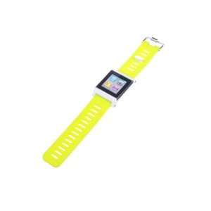  Yellow Silicone Big Watch Band Case for Apple iPod Nano 