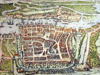 1574 Braun & Hogenberg Map of Szczecin, Stettin, Poland  