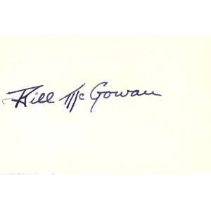  Bill McGowan Autographed 3x5 Card (Jimmie Spence 