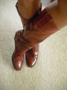 OTTORINO BOSSI TALL LEATHER BOOTS MADE ITALY SZ 12  