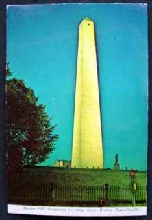 Postcard   Bunker Hill Monument, Boston, Massachusetts  