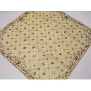   Gold Overlay Decorative Handcrafted Tablecloth India