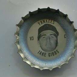 1967 YANKEES COKE BOTTLE CAP of Jake Gibbs  