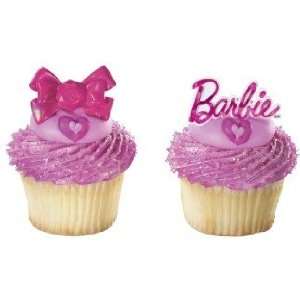  Barbie Fashion Cupcake Rings Cake Toppers / 12 pcs Toys 